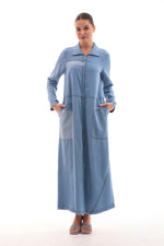 A&W Denim Zipup Cape Light Blue