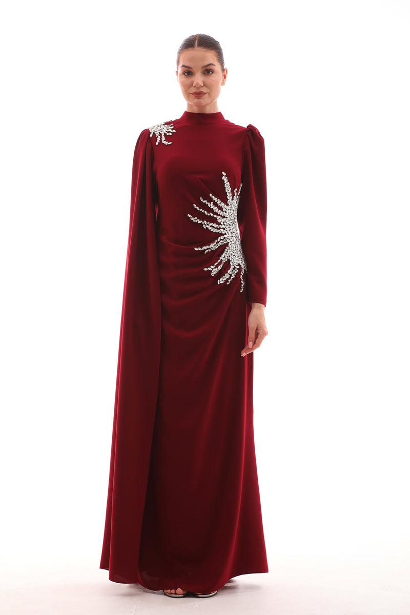 T&Y Hilma Dress Burgundy