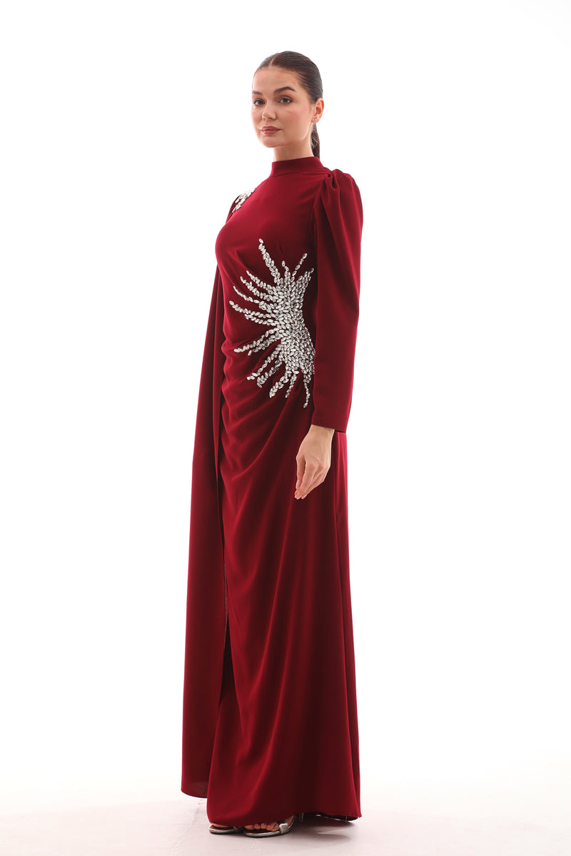 T&Y Hilma Dress Burgundy