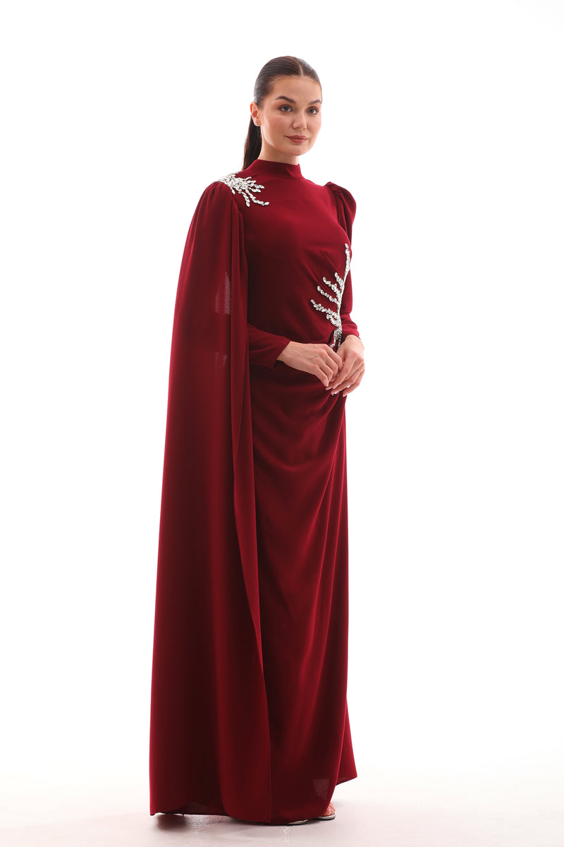 T&Y Hilma Dress Burgundy