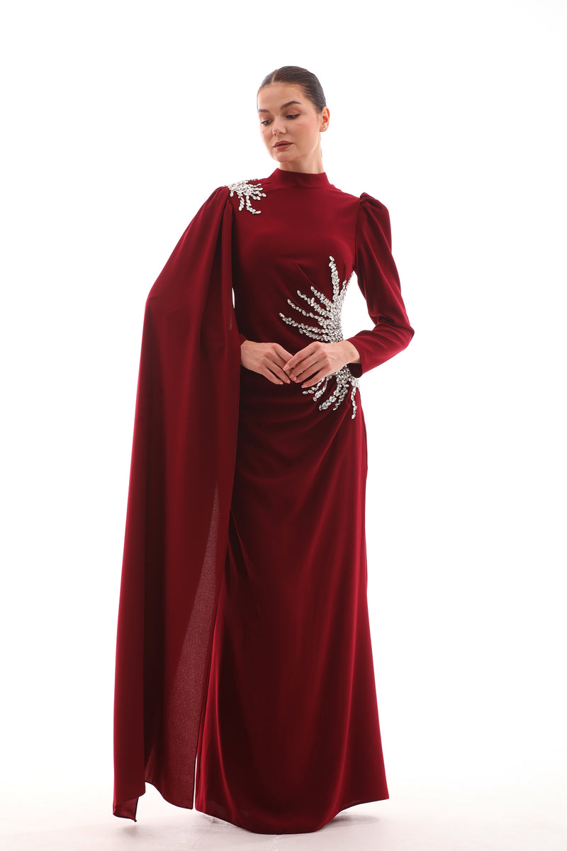 T&Y Hilma Dress Burgundy