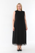 SR Chiffon Sleeveless Dress Black