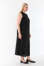 SR Chiffon Sleeveless Dress Black