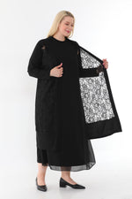 SR Lace Dtld Cardigan Black