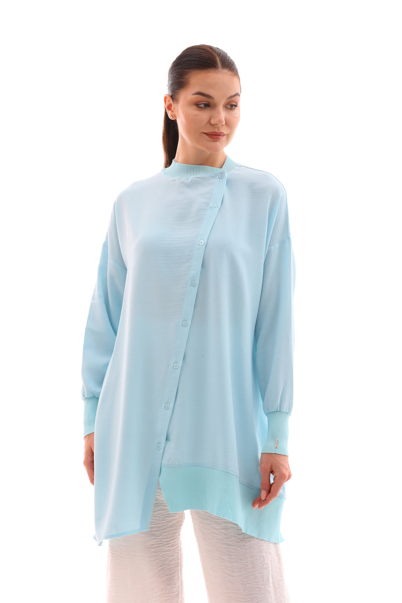 Invee 6122 Cotton Tunic Blue