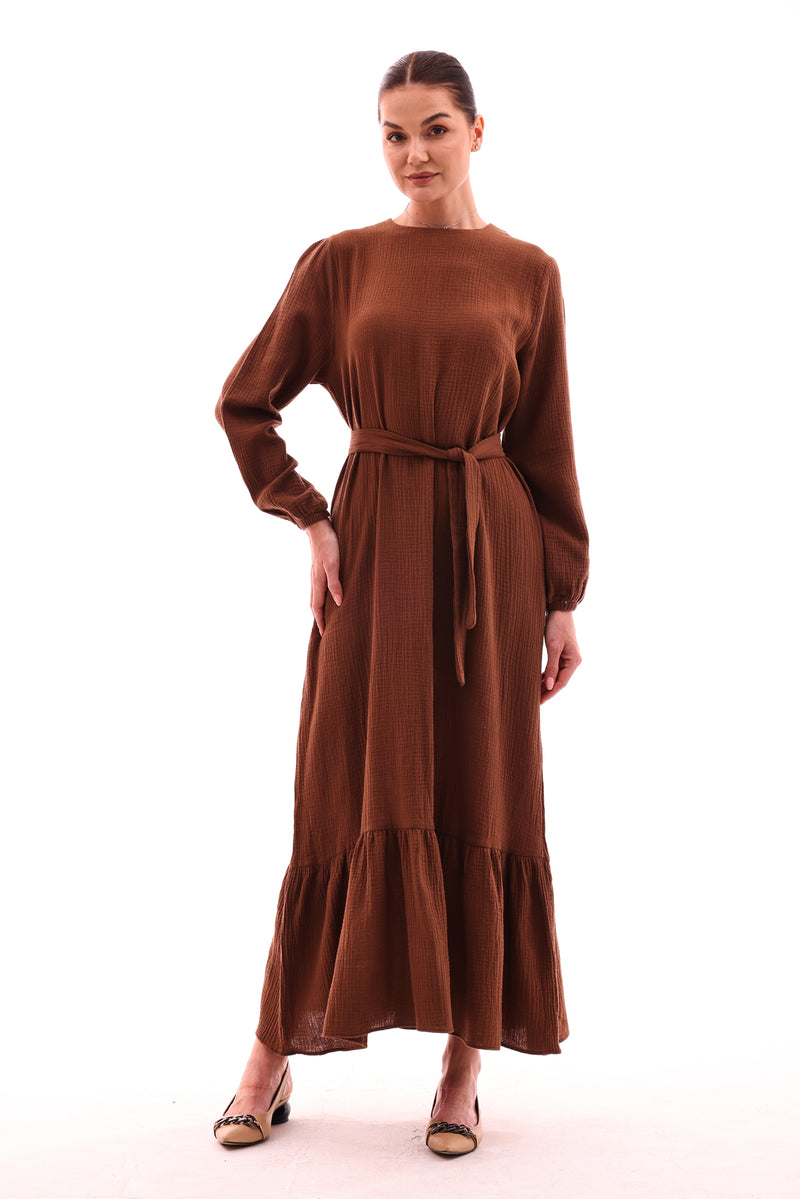 AFL Muslin Dress Brown