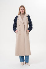 SL Two Colors Trenchcoat Stone&Navy