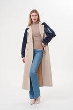 SL Two Colors Trenchcoat Stone&Navy