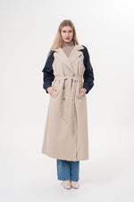 SL Two Colors Trenchcoat Stone&Navy