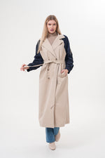 SL Two Colors Trenchcoat Stone&Navy