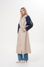 SL Two Colors Trenchcoat Stone&Navy