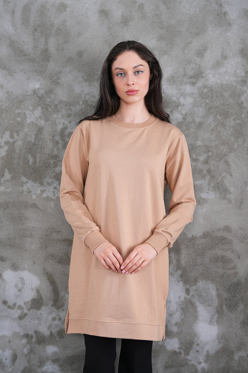 JMN Basic Cotton Tunic Dark Beige