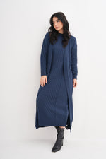 ESR Zirve Knitted Dress Set Indigo