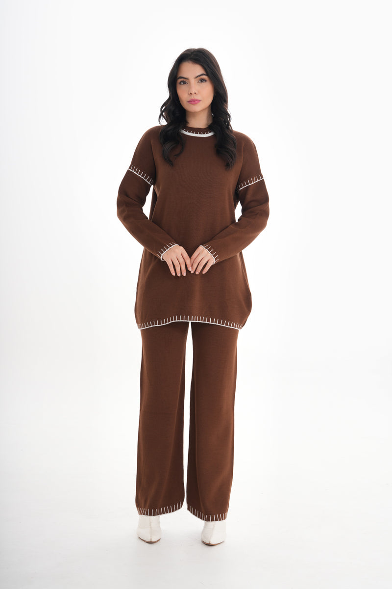 DZL Axel Knitted Set Brown