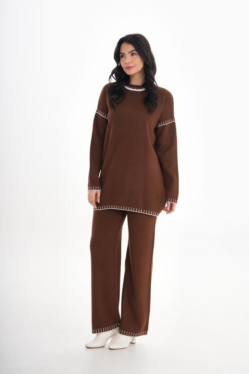 DZL Axel Knitted Set Brown