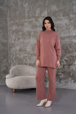 DZL Shoulder Knitted Set Dried Rose