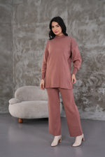 DZL Shoulder Knitted Set Dried Rose