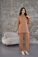 DZL Bouquet Knitted Set Camel