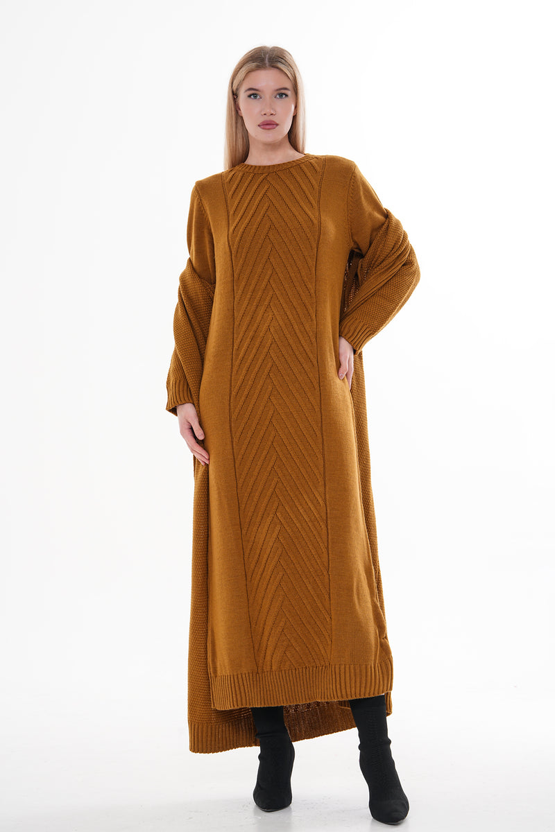 ESR Zirve Knitted Dress Set Saffron