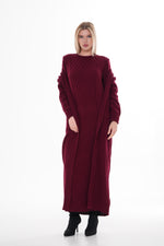 ESR Zirve Knitted Dress Set Burgundy