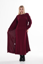 ESR Zirve Knitted Dress Set Burgundy