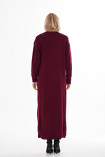 ESR Zirve Knitted Dress Set Burgundy