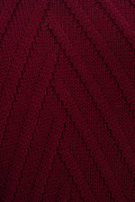 ESR Zirve Knitted Dress Set Burgundy