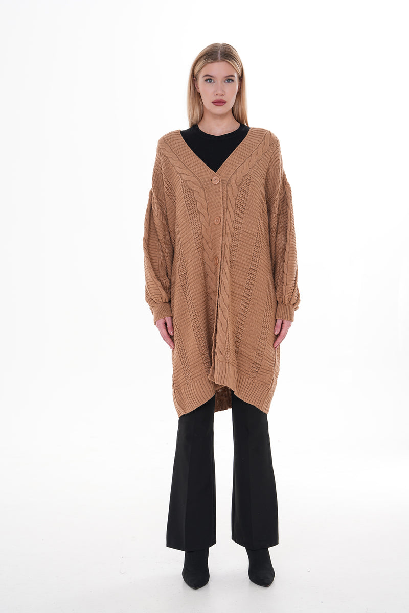 AFL Bridge Knitted Cardigan Camel