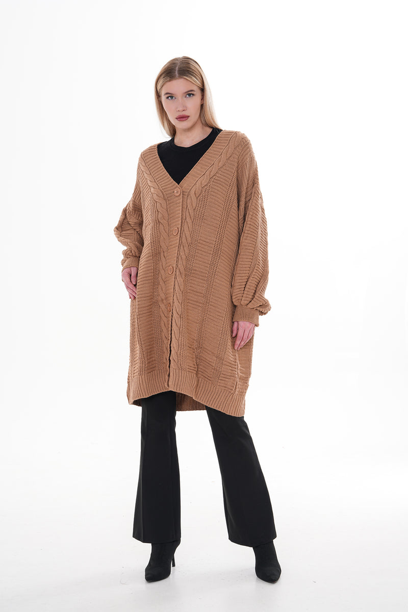 AFL Bridge Knitted Cardigan Camel