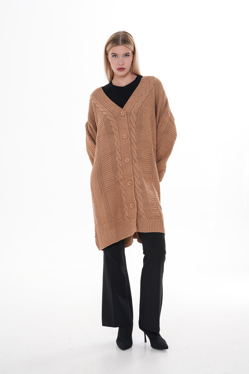 AFL Bridge Knitted Cardigan Camel