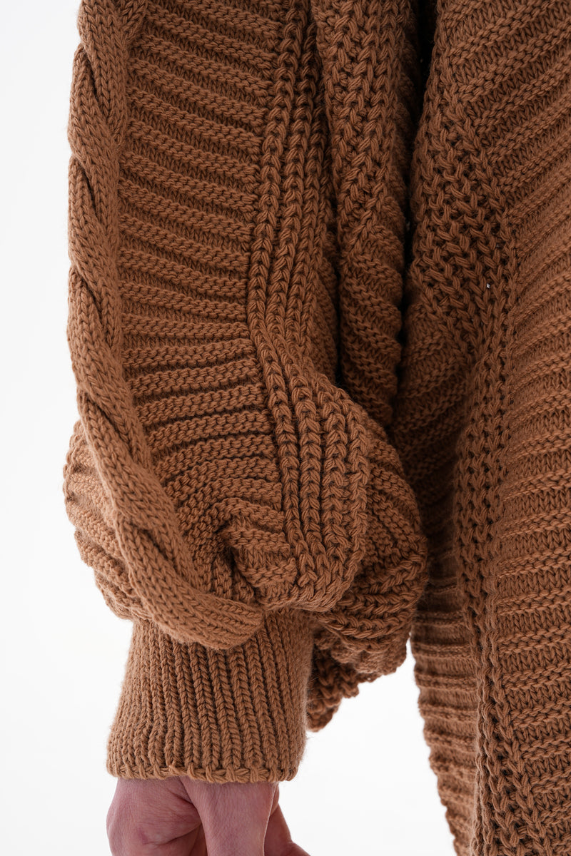 AFL Bridge Knitted Cardigan Camel