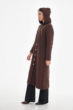 Bwst Quilted Hooded Cape Brown