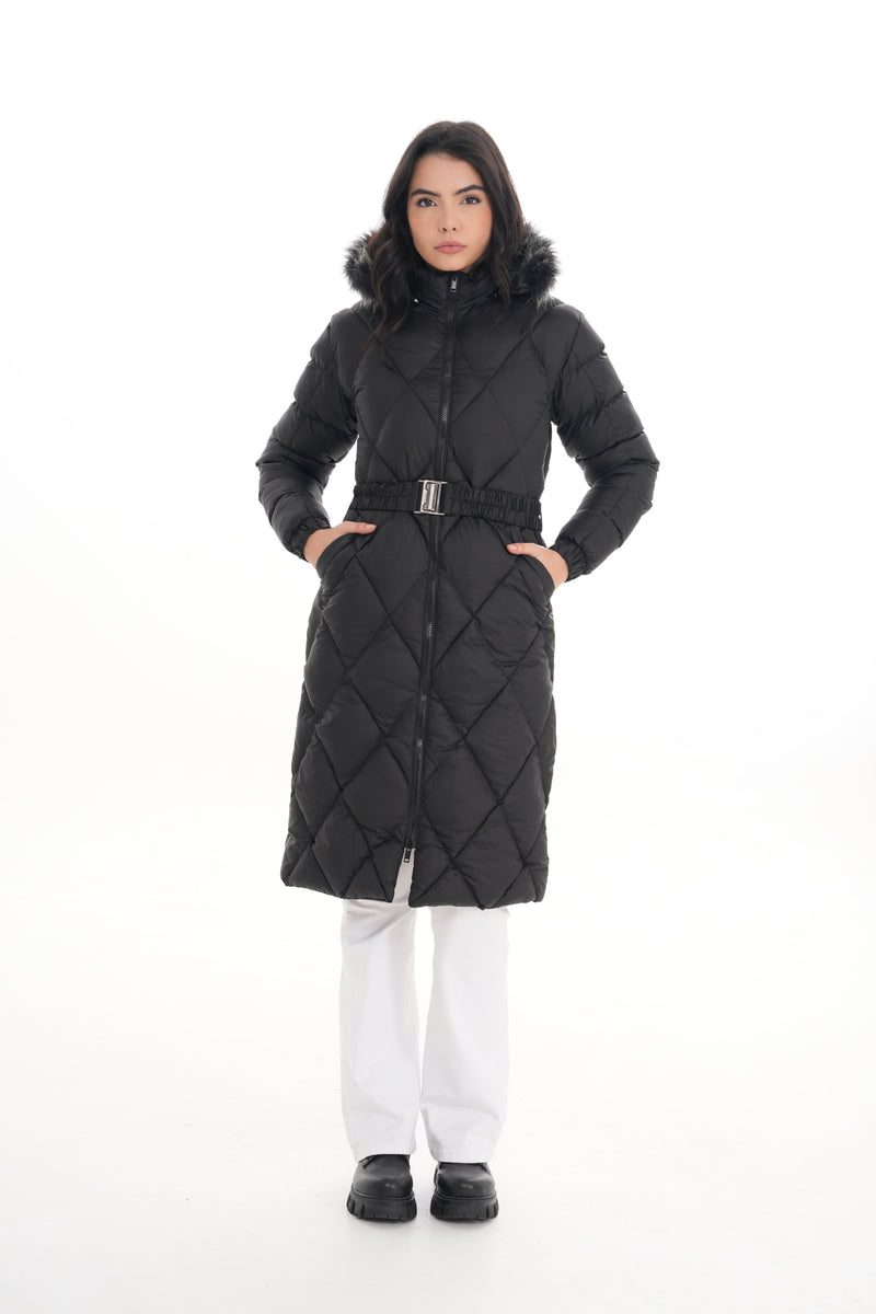 MVRN Puffy Hoodied Coat Black