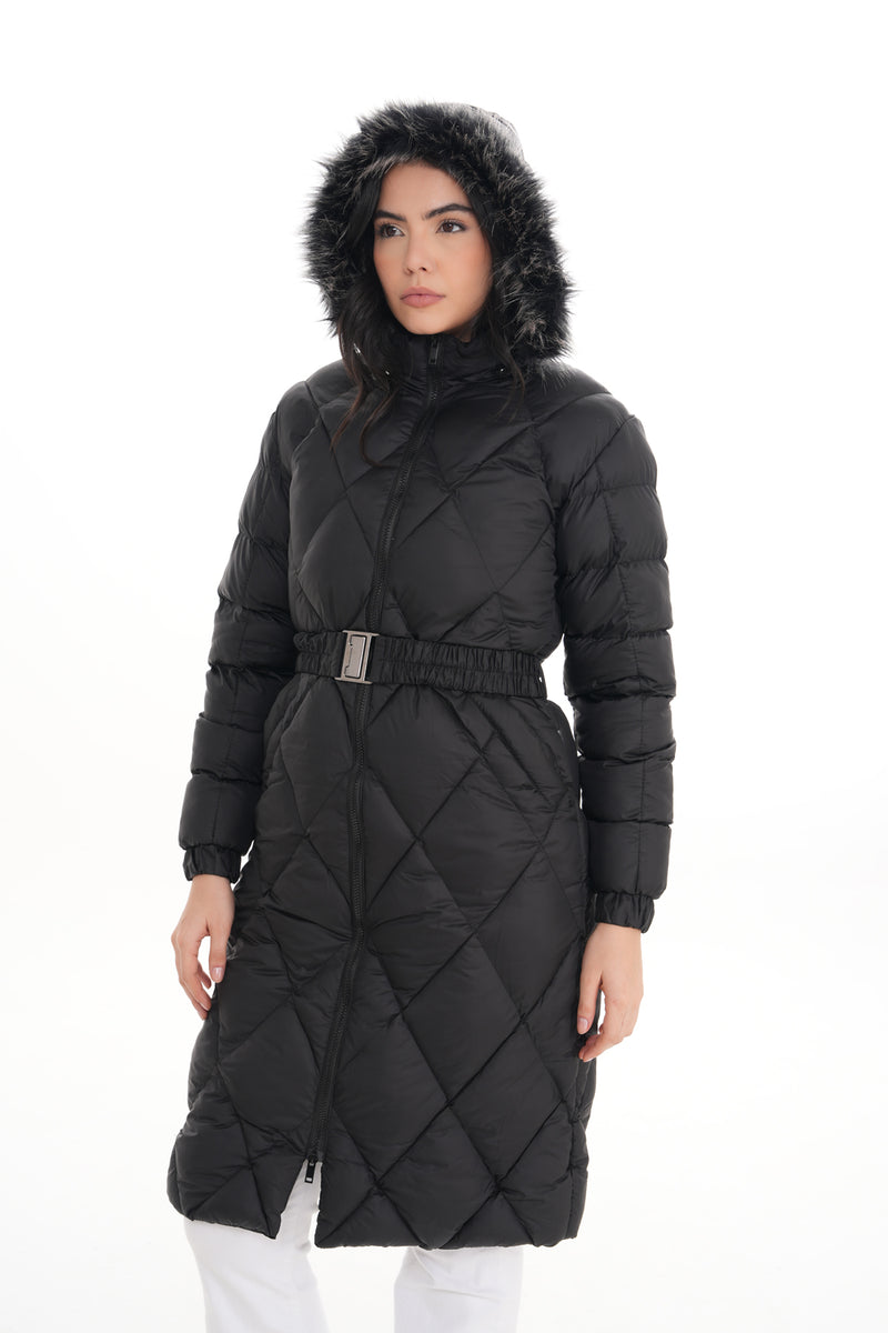 MVRN Puffy Hoodied Coat Black