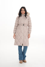 MVRN Puffy Hoodied Coat Beige