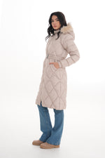 MVRN Puffy Hoodied Coat Beige