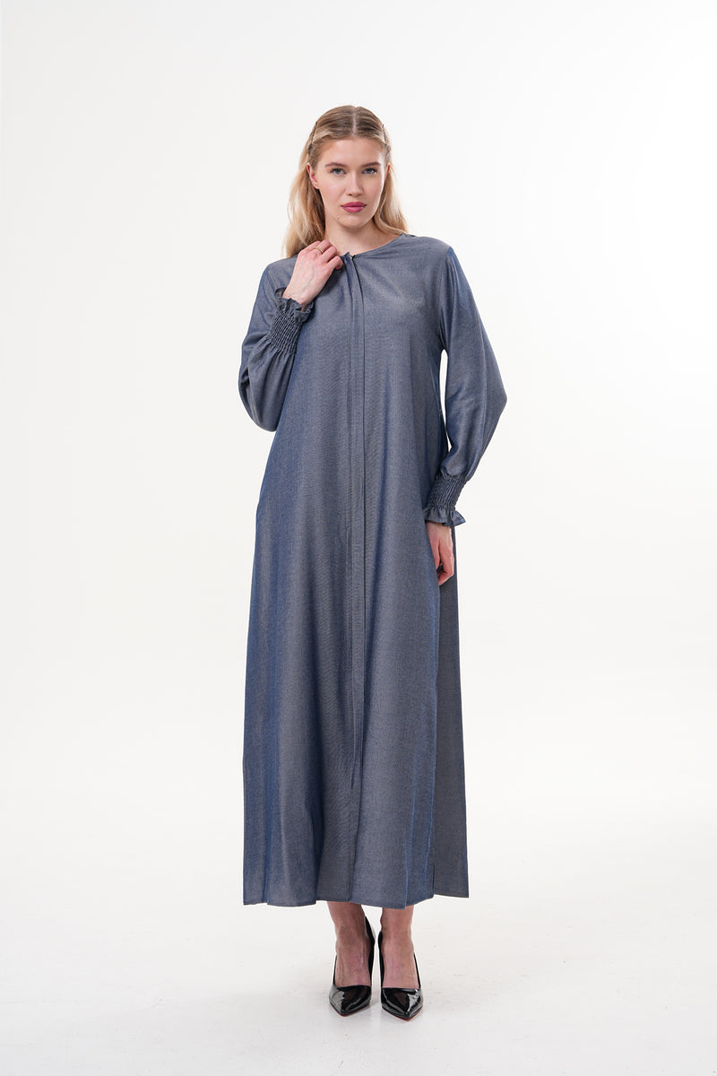 ECM Talia Tencel Abaya Navy Blue