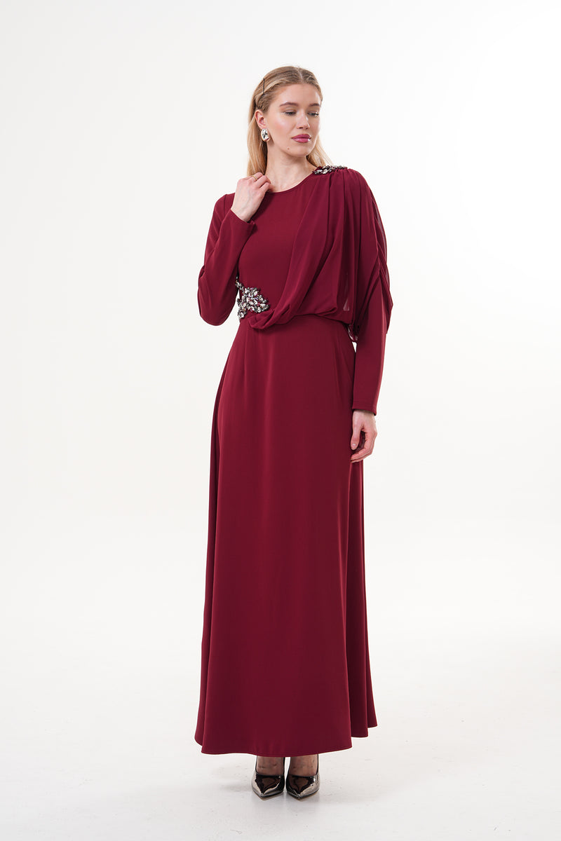 A&W Caterina Dress Burgundy