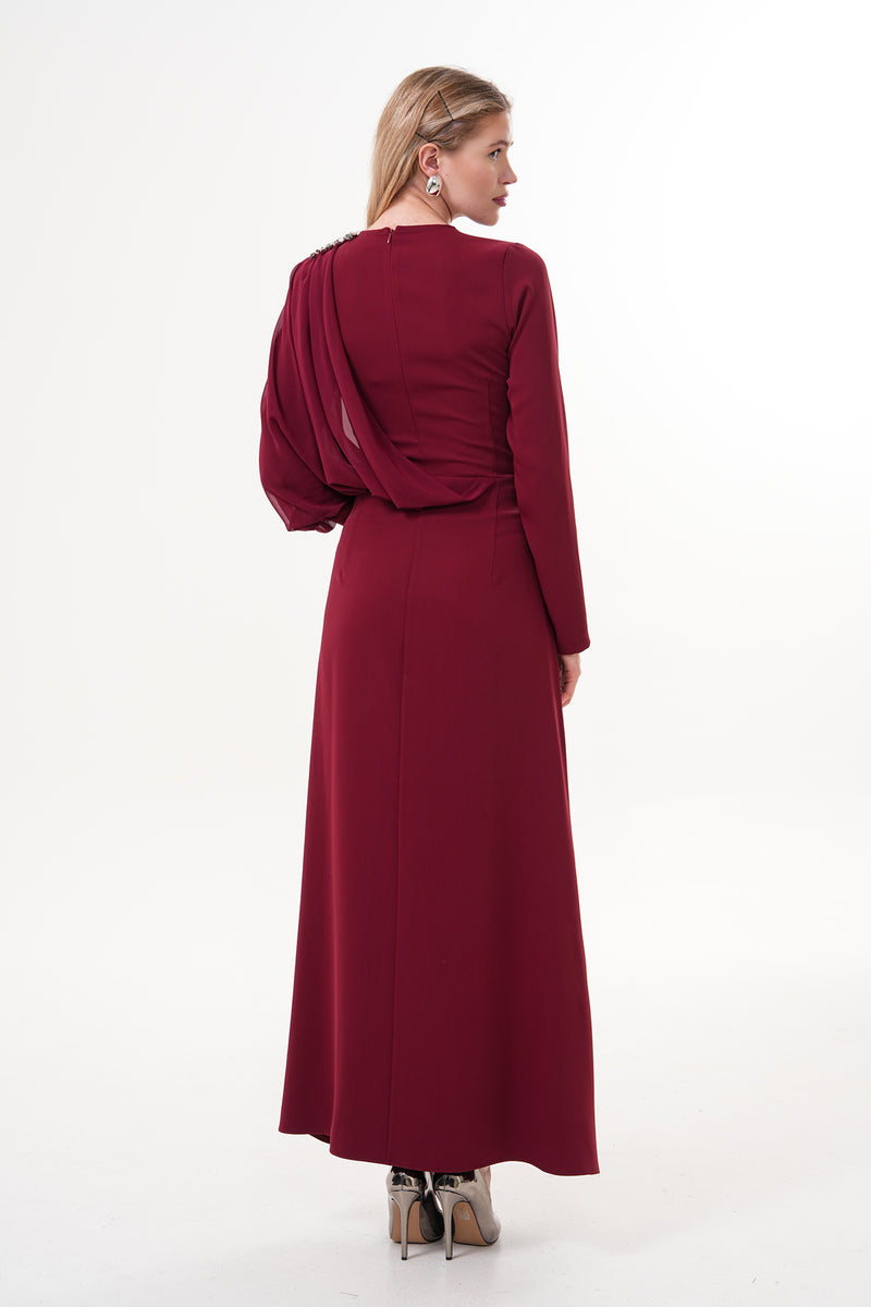 A&W Caterina Dress Burgundy