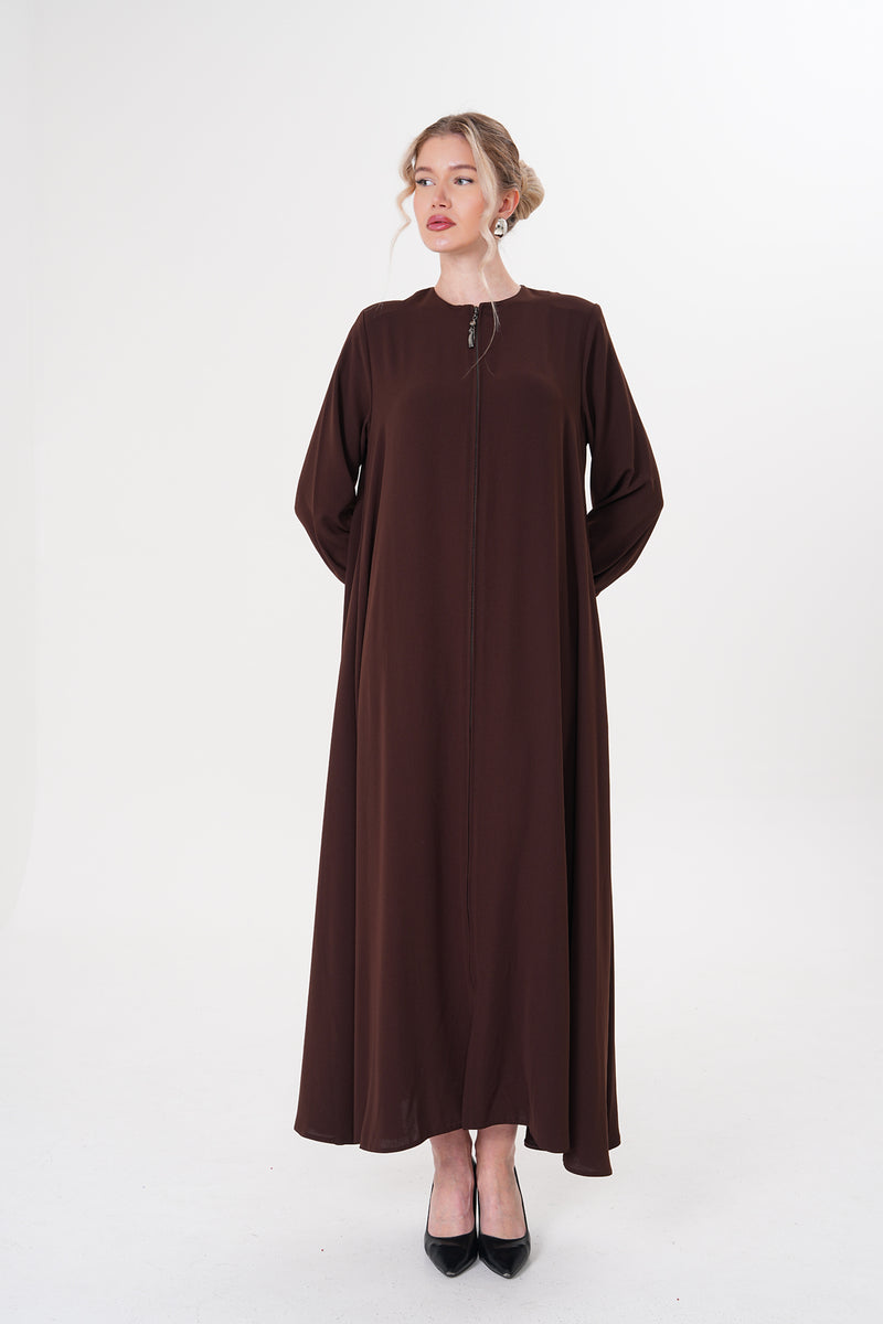 O&F Charis Abaya Brown