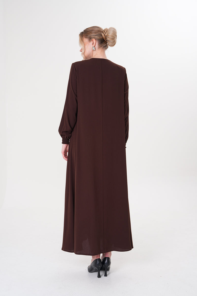 O&F Charis Abaya Brown