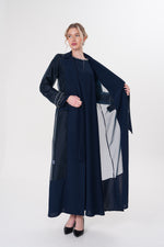 ETC Lucy 2 Pc Abaya Set Navy Blue