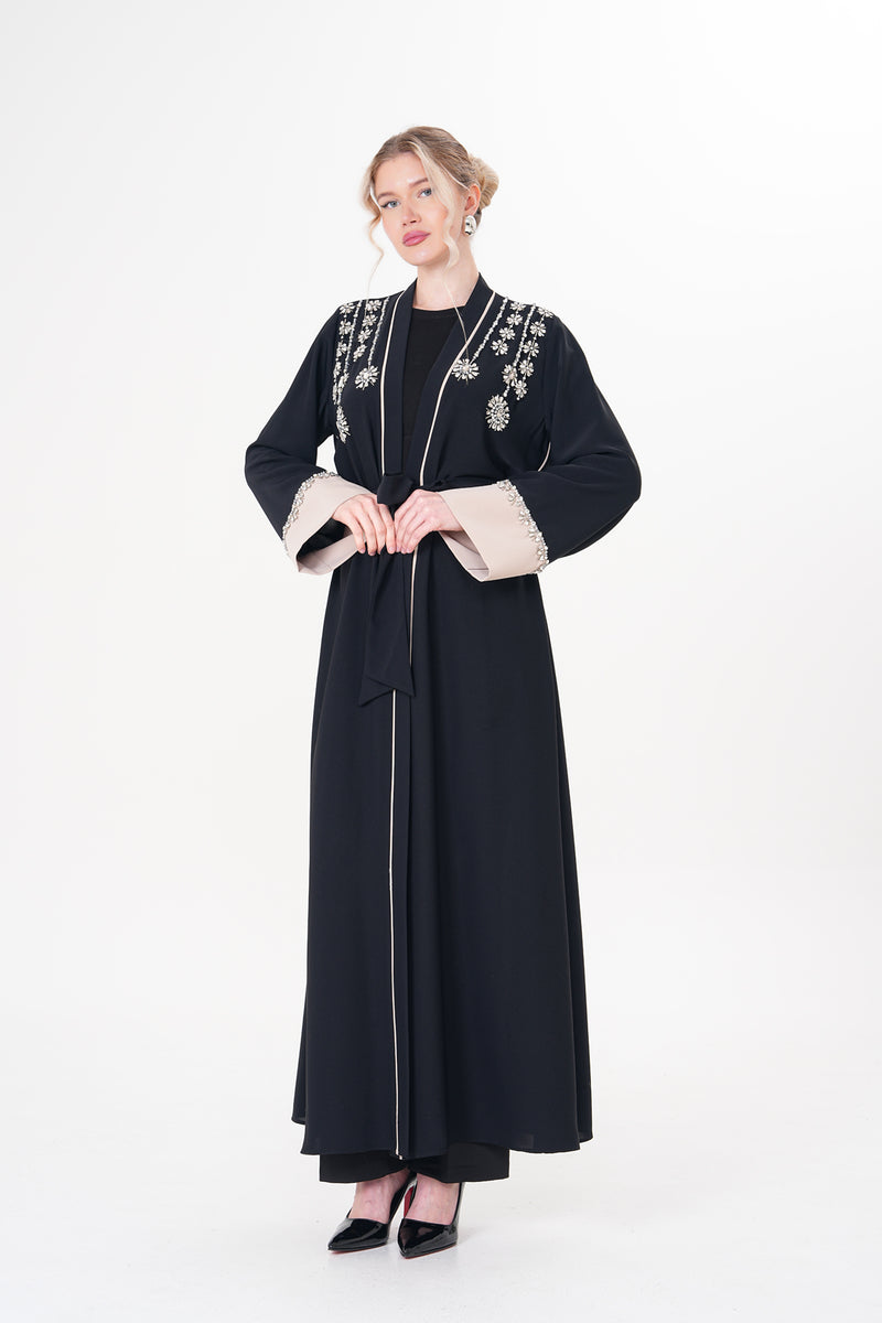 ETC Liora Abaya Black&Beige