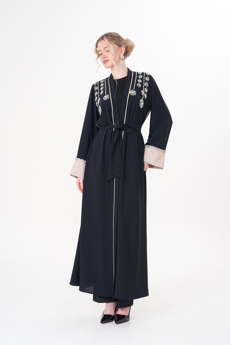 ETC Liora Abaya Black&Beige