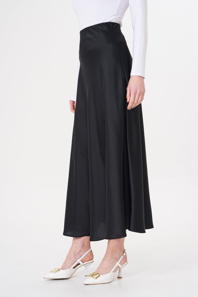 PRC Saten Skirt Black