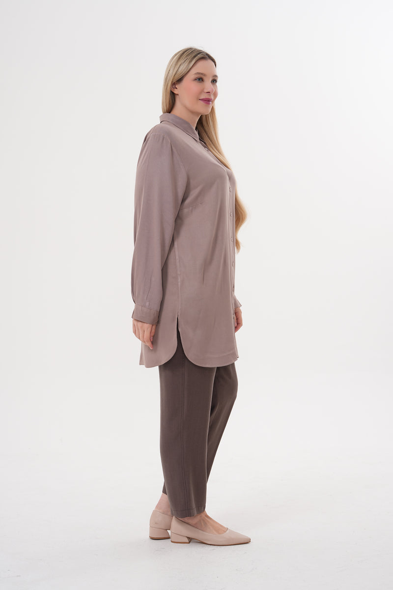 ENS Collins Cotton Shirt Mink