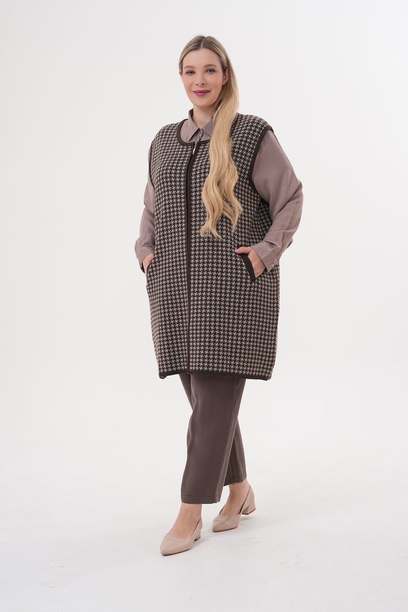DT Meryem Knitted Vest Brown
