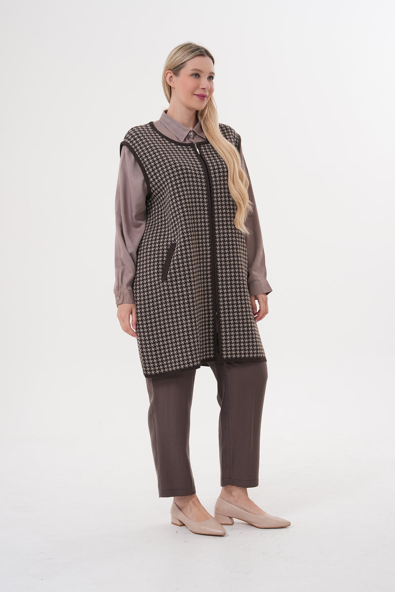 DT Meryem Knitted Vest Brown