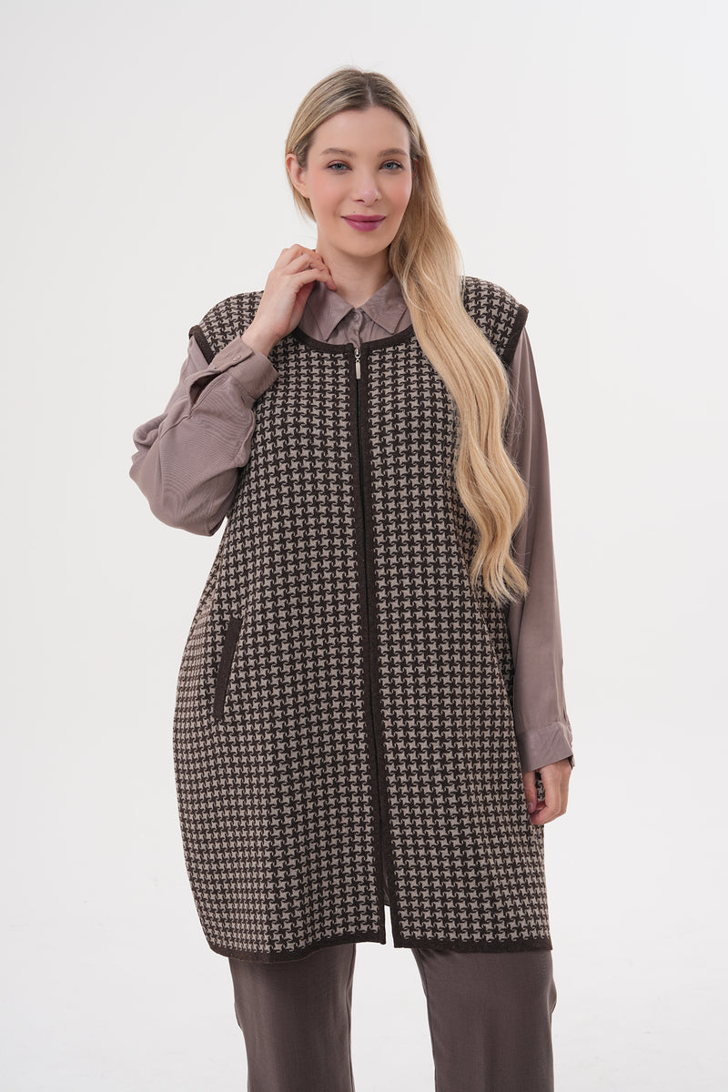 DT Meryem Knitted Vest Brown