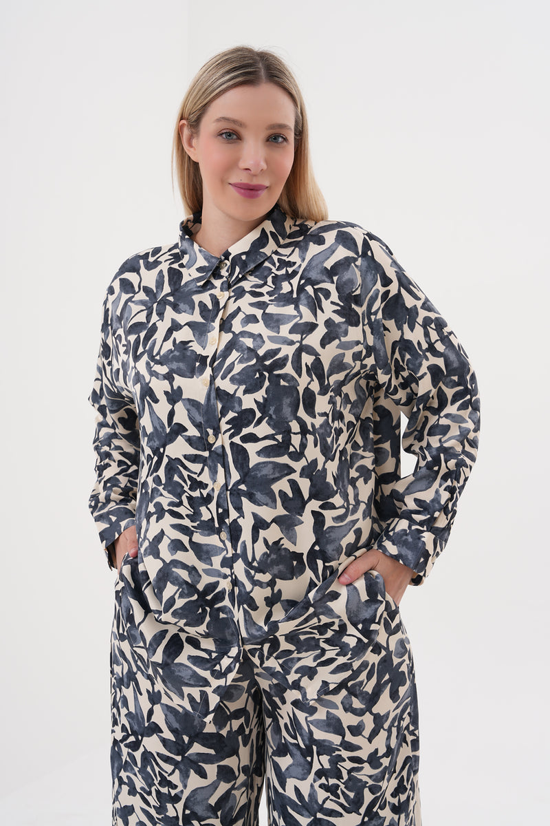 ENS Kiara Printed Plus Set Ecru